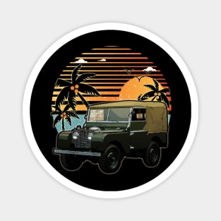 Land Rover Defender 1948 car sunset Magnet